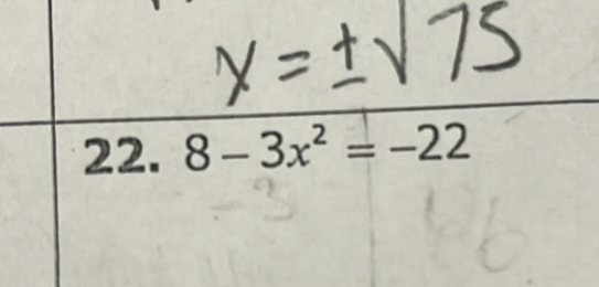 8-3x^2=-22