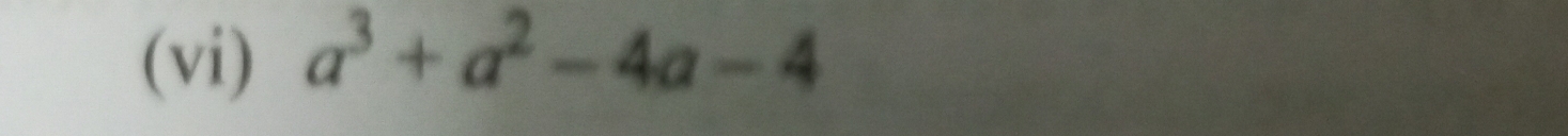 (vi) a^3+a^2-4a-4