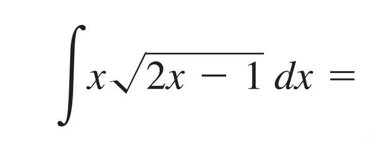 ∈t xsqrt(2x-1)dx=