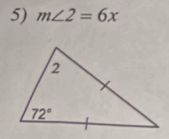 m∠ 2=6x