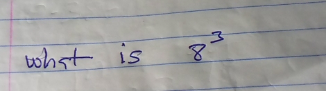 what is 8^3