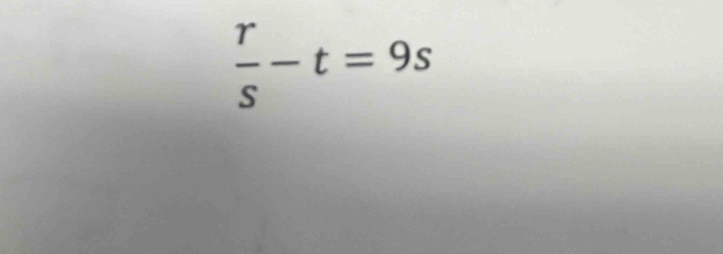  r/s -t=9s