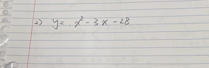 y=x^2-3x-28