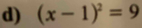 (x-1)^2=9