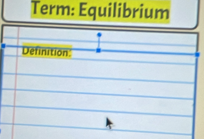 Term: Equilibrium