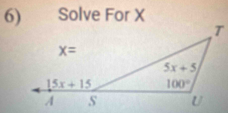 Solve For X