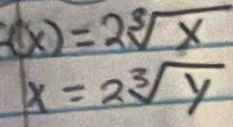 (x)=2sqrt[3](x)
x=2sqrt[3](y)