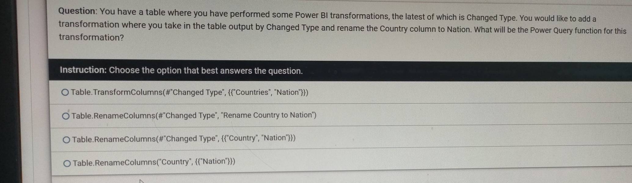Solved: You have a table where you have performed some Power BI ...