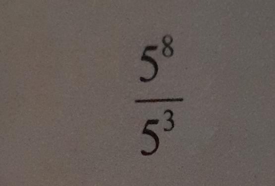  5^8/5^3 