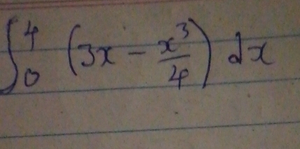 ∈t _0^(4(3x-frac x^3)4)dx