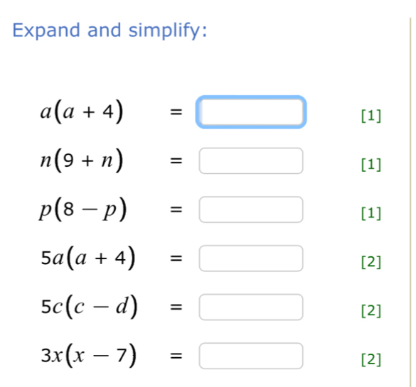 Expand and simplify: