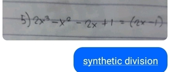 synthetic division