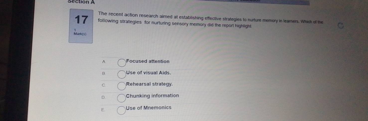 Solved: Séction A The recent action research aimed at establishing ...