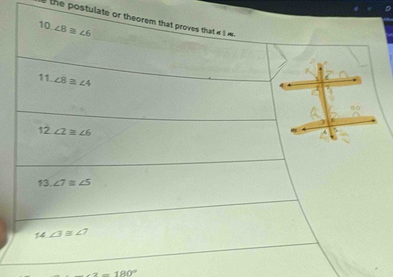 the postulate
∠ 2=180°