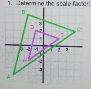 Determine the scale factor: