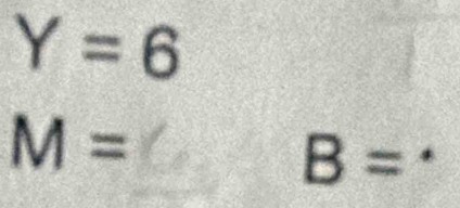 Y=6
M=
B=.