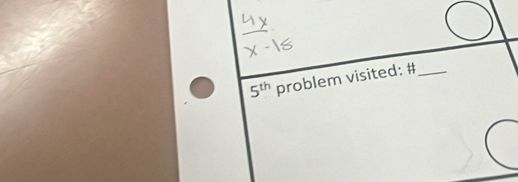 5^(th) problem visited: #_