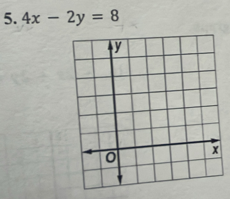 4x-2y=8