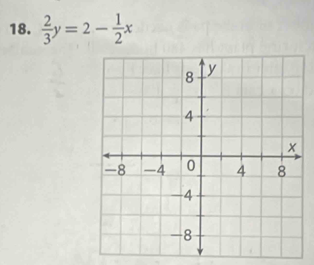  2/3 y=2- 1/2 x