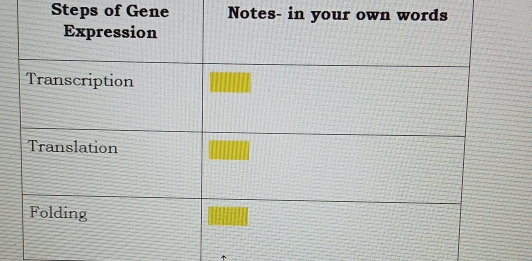 Steps of Gene Note