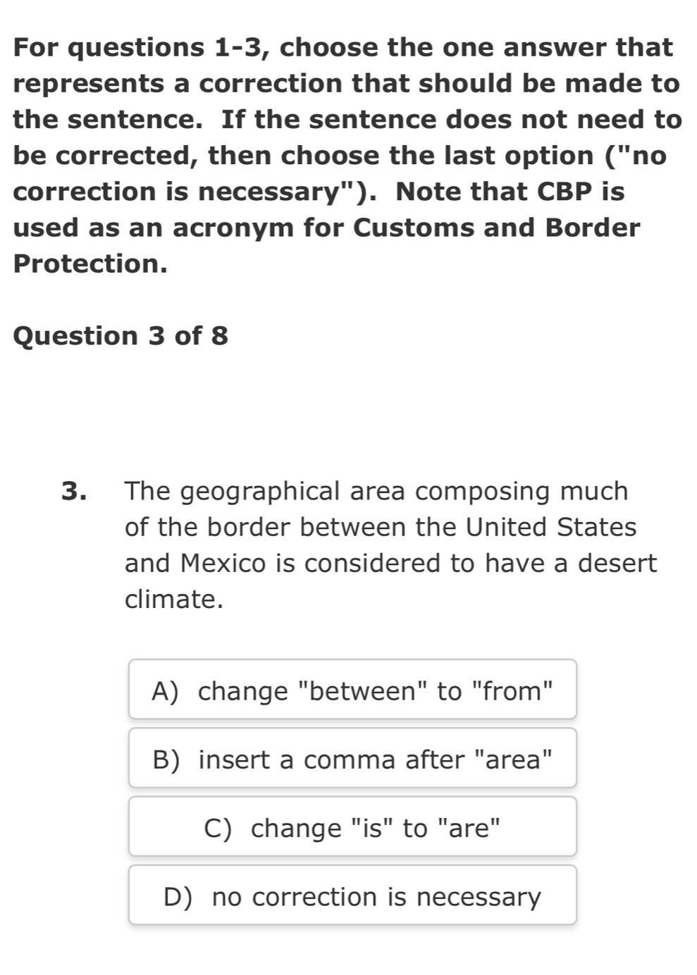 Solved: For questions 1-3, choose the one answer that represents a ...