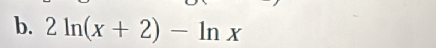 2ln (x+2)-ln x