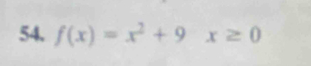 f(x)=x^2+9x≥ 0