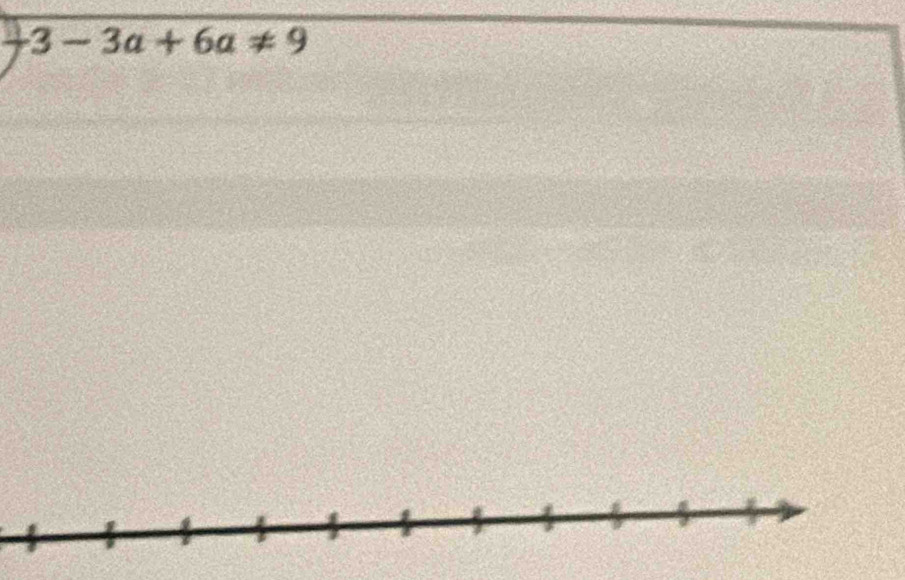 -3-3a+6a!= 9