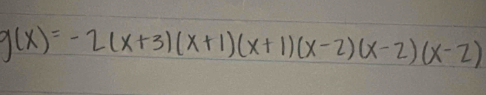 g(x)=-2(x+3)(x+1)(x+1)(x-2)(x-2)(x-2)