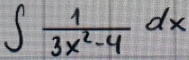 ∈t  1/3x^2-4 dx