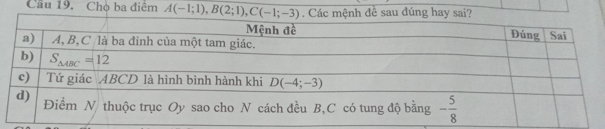 Chọ ba điểm