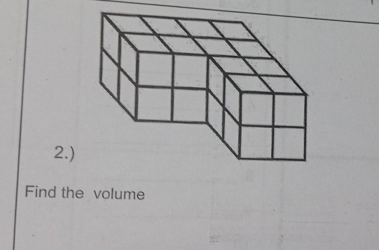 2.) 
Find the volume