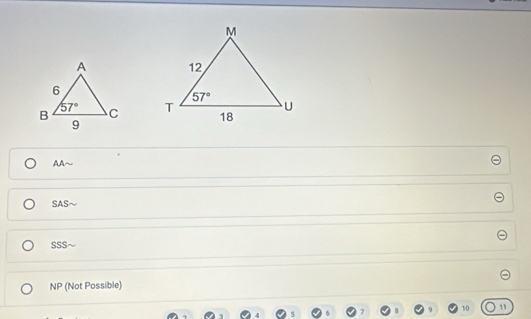AA~
SAS~
SSS
NP (Not Possible)
5 7 B 9 10 11