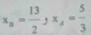 x_B= 13/2 yx_A= 5/3 