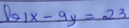 log 1x-9y=23