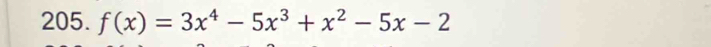 f(x)=3x^4-5x^3+x^2-5x-2