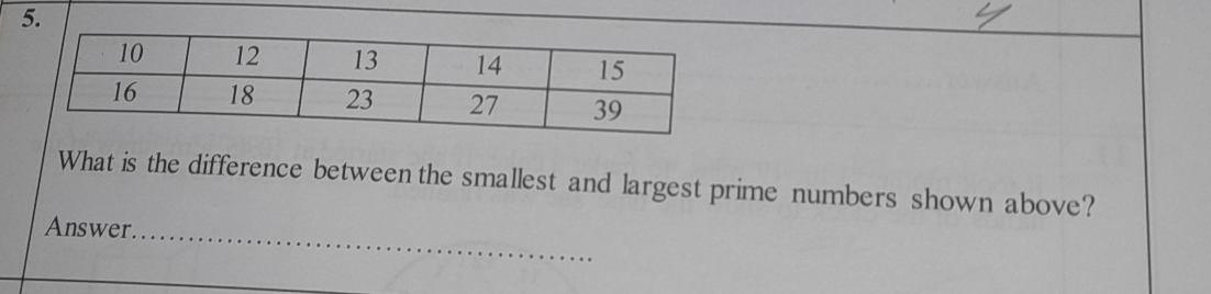 What is the difference between the smallest and largest prime numbers shown above? 
Answer_