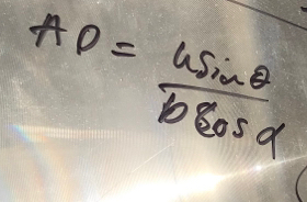 AD= 4sin θ /bcos alpha  