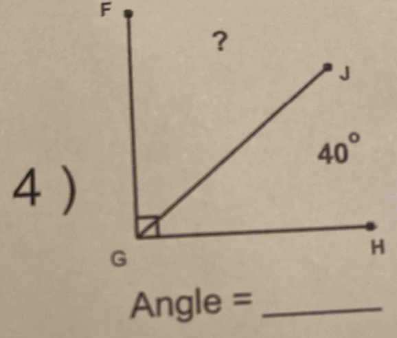 Angle =_