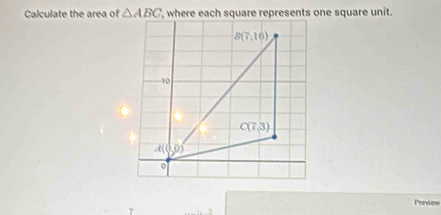 Calculate the area of 
Preview