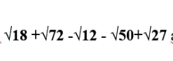 surd 18+surd 72-surd 12-surd 50+surd 27