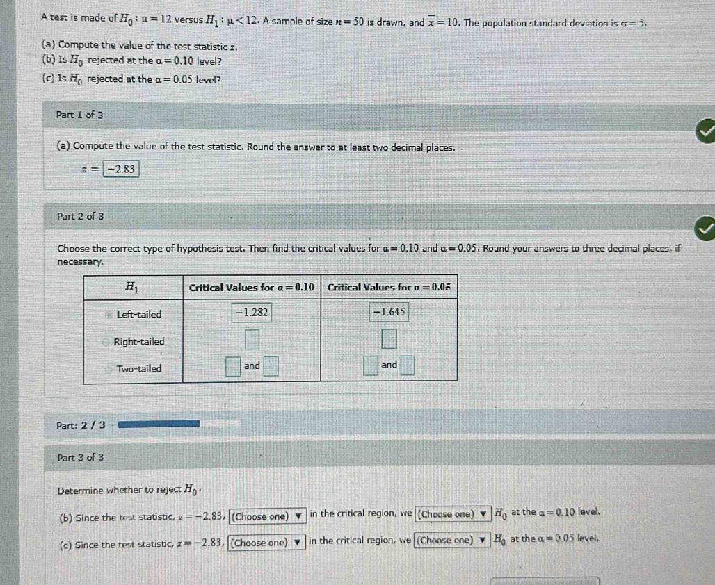 Solved: A test is made of H_0:mu =12 versus H_1: mu
