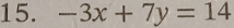 -3x+7y=14