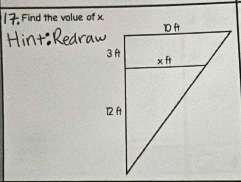 Find the volue of x.