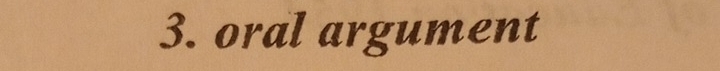 oral argument