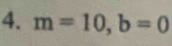 m=10, b=0