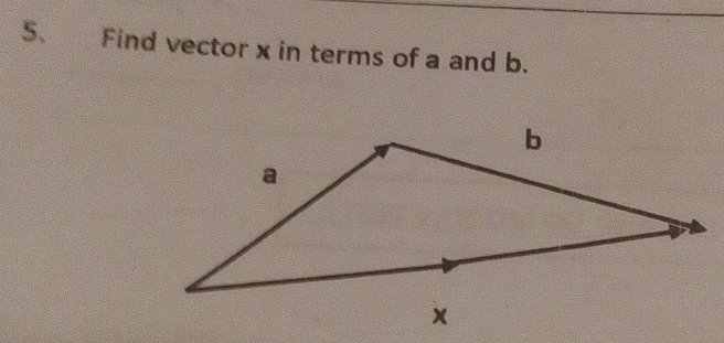 Find vector x in terms of a and b.