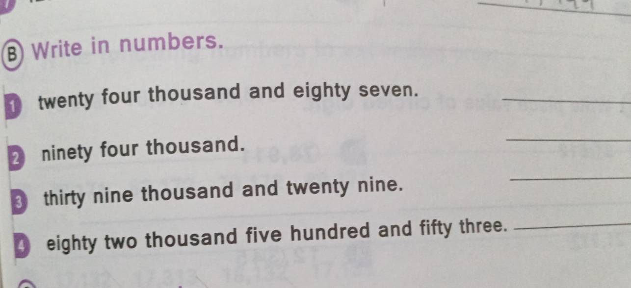Solved: Write in numbers. twenty four thousand and eighty seven ...