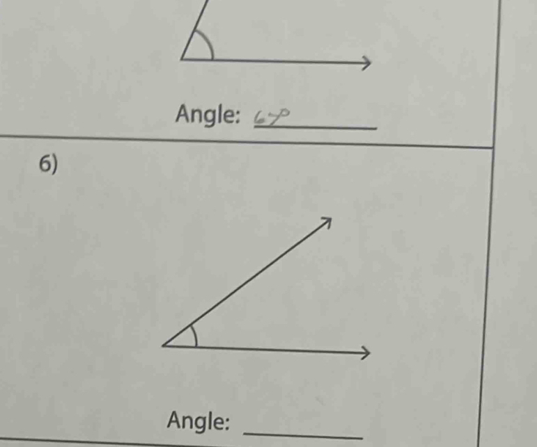 Angle:_ 
6) 
Angle:_