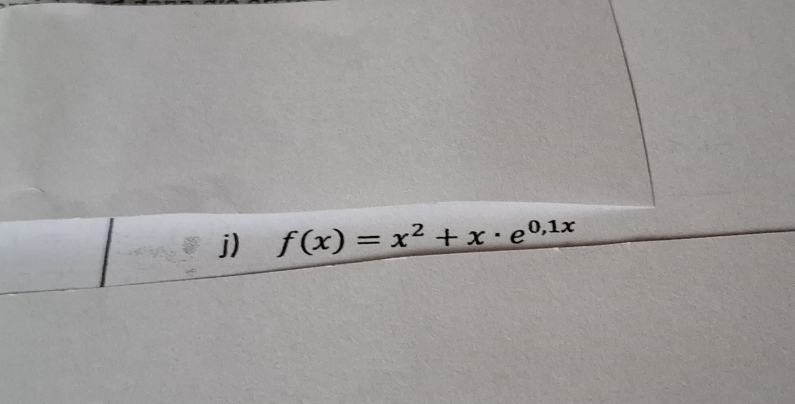 f(x)=x^2+x· e^(0,1x)